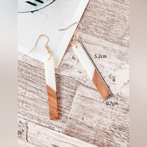 Boho Geometric Dangle Earrings - Picture 7 of 8